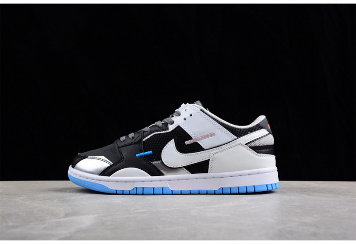 Nike Dunk Low Scrap Black Neutral Grey University Blue White DN5381-001