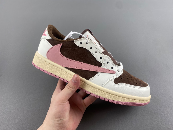 Jordan 1 Retro Low OG SP Travis Scott Pink brown  DZ4137-206
