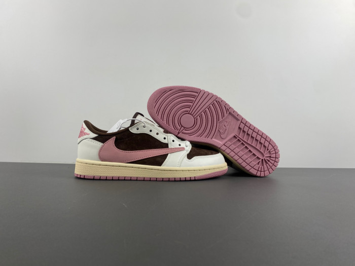 Jordan 1 Retro Low OG SP Travis Scott Pink brown  DZ4137-206