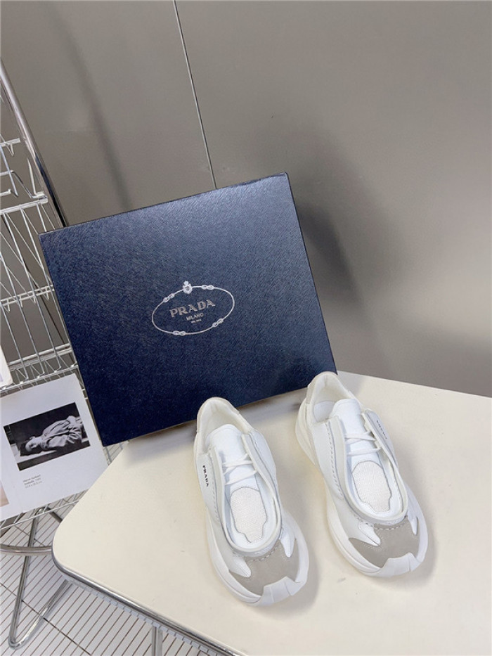 Pra*a brushed leather sneakers