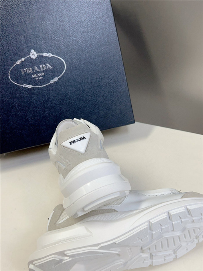 Pra*a brushed leather sneakers