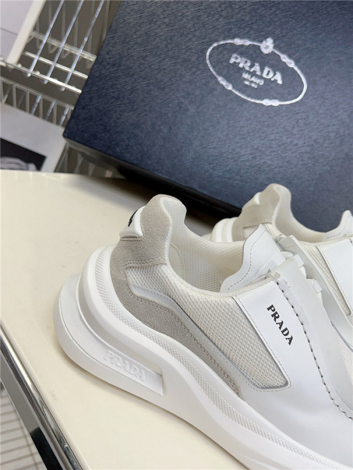 Pra*a brushed leather sneakers