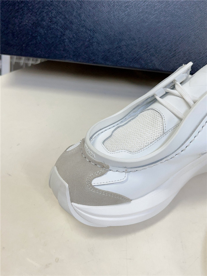 Pra*a brushed leather sneakers