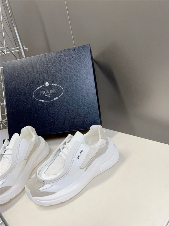 Pra*a brushed leather sneakers