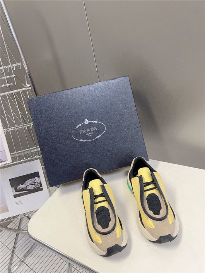 Pra*a brushed leather sneakers
