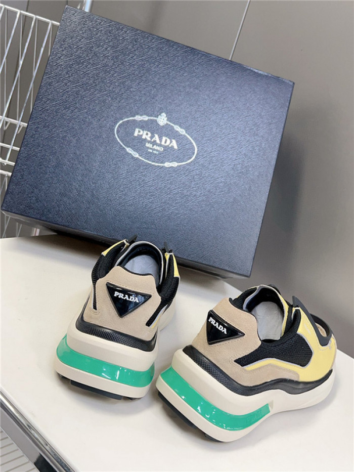 Pra*a brushed leather sneakers