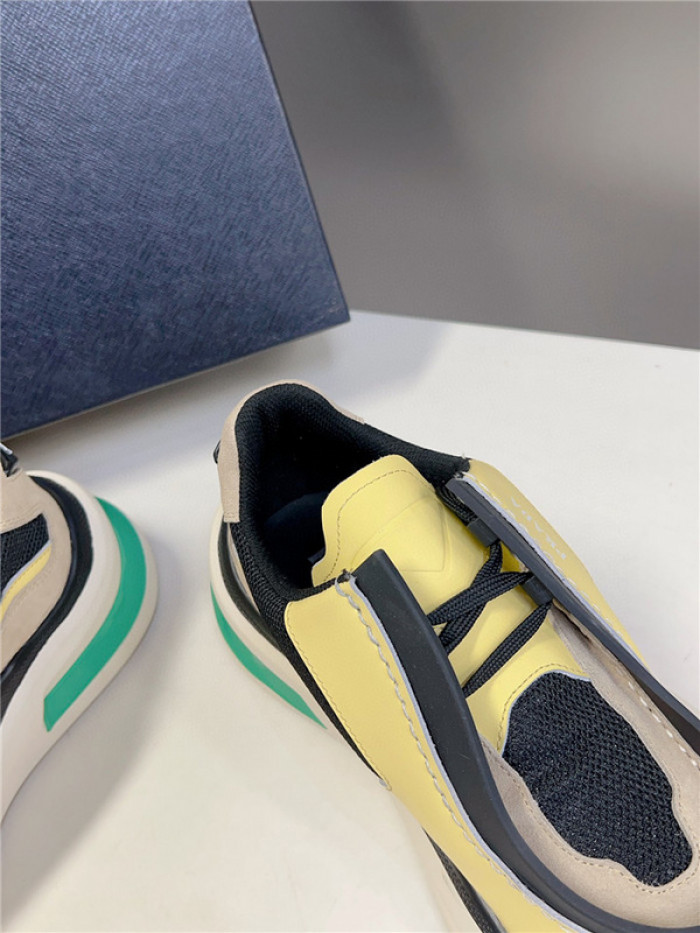 Pra*a brushed leather sneakers