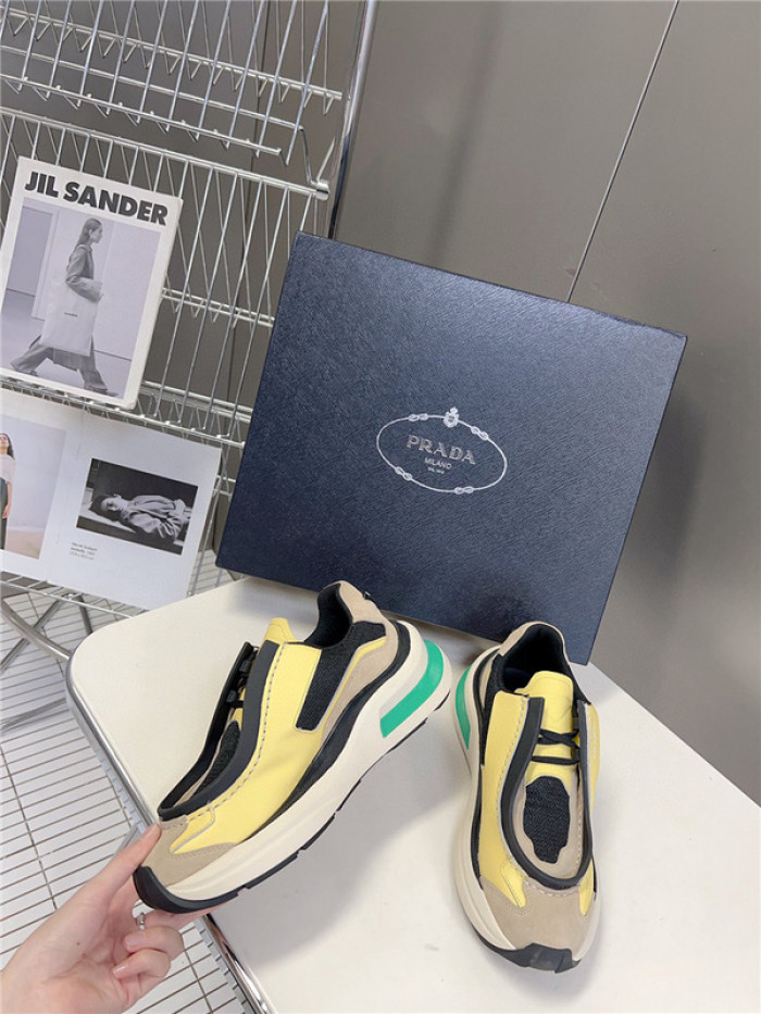 Pra*a brushed leather sneakers