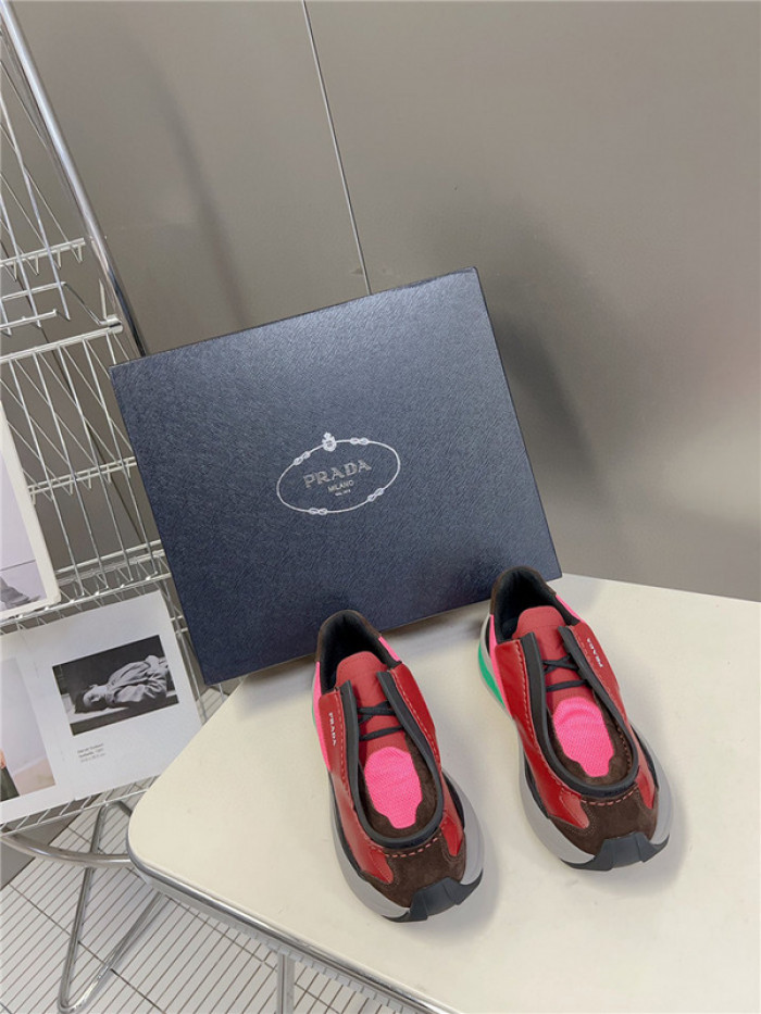 Pra*a brushed leather sneakers
