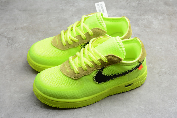 Air Force 1 TD x Off White VOLT HYPER JADE CONE Toddler BV0853-700