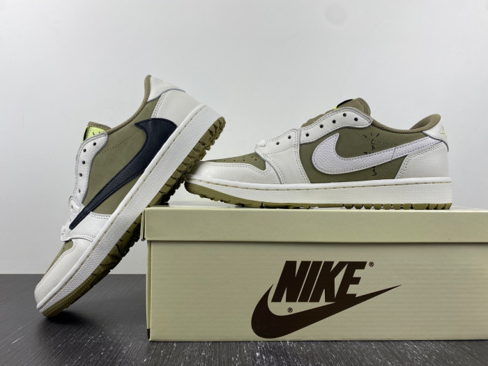 Jordan 1 Retro Low Golf Travis Scott Neutral Olive