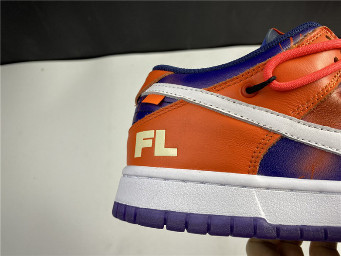 O-W x Nike SB Dunk Low Orange Perple White CT0856-801