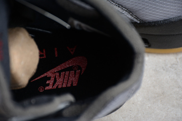 Air Jordan 5 Retro O-W Black/Muslin-Fire Red CT8480-001