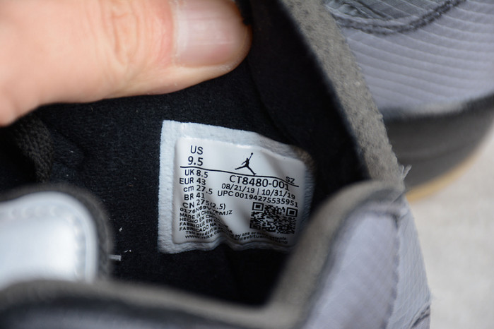 Air Jordan 5 Retro O-W Black/Muslin-Fire Red CT8480-001