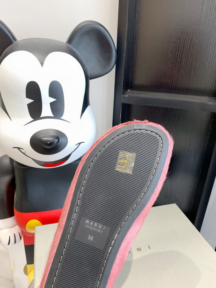 MARNI CALF HAIR SLIPPERS