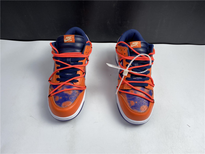 O-W x Nike SB Dunk Low Orange Perple White CT0856-801