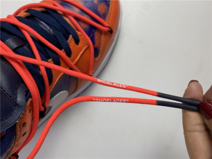 O-W x Nike SB Dunk Low Orange Perple White CT0856-801